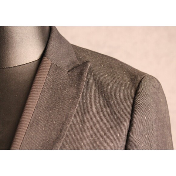 John Varvatos Luxe Men's Peak Lapel Sport Coat Size 40R Cotton Blend Black - Picture 3 of 11